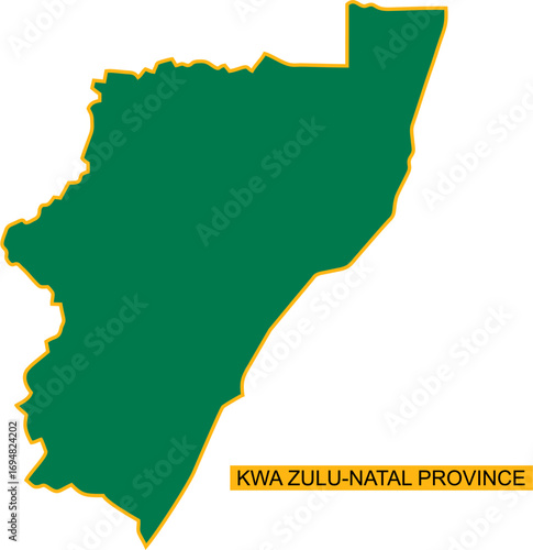 KwaZulu-Natal province map of South Africa