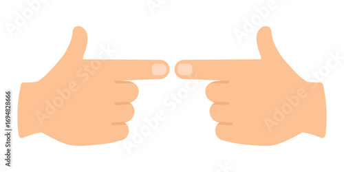 Two pointing hands opposite each other icon