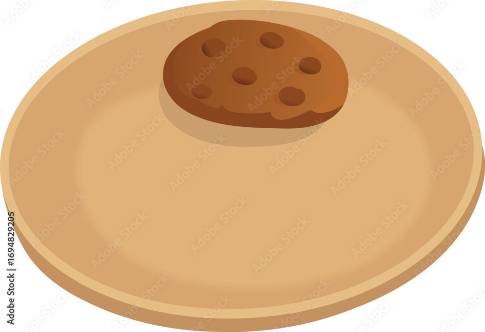 Fototapeta premium Chocolate Chip Cookie on a Plate