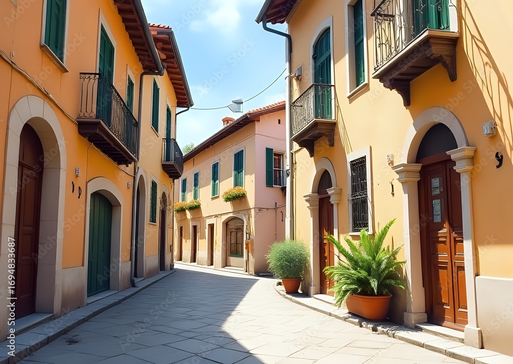 Fototapeta premium Charming European Streetscape