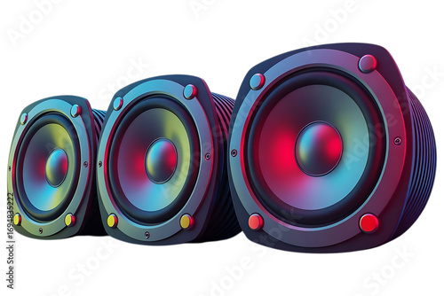 Audio speakers isolated image on a transparent background