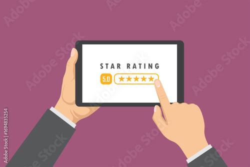 star rating vector illustration flat design