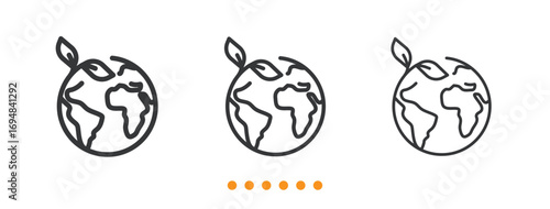 Environment icon. Thin line icon vector