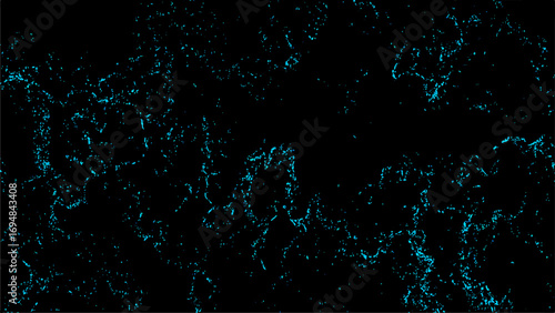 Dark abstract digital texture with fine glowing cyan-blue lines. Futuristic, mysterious, and high-tech atmosphere, resembling electric currents