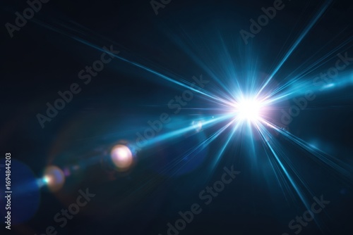 Intense light burst radiating from center