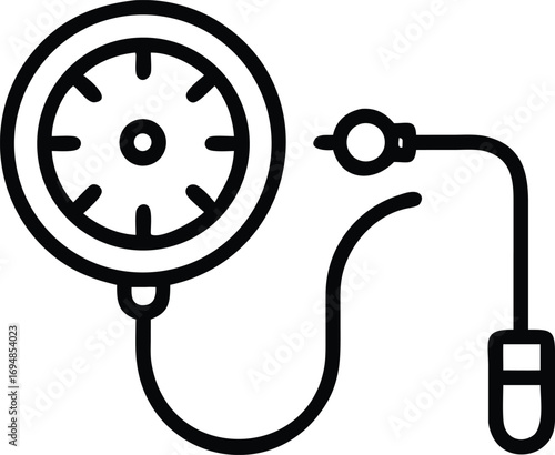 A doctor's medical stethoscope, a healthcare tool for heart examination, is an isolated object on a white background