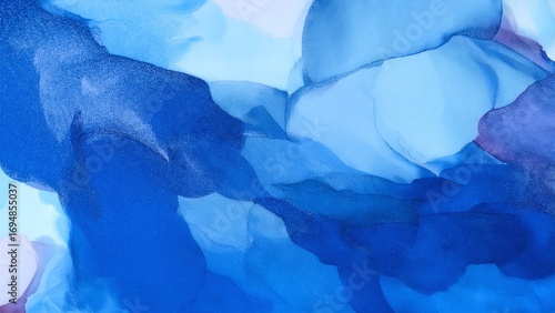 Artistic Oil Paint Texture with Blue Color Strokes as Abstract Background for Creative Design and Modern Decorative Backdrop