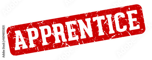 apprentice rectangular sign. apprentice stamp