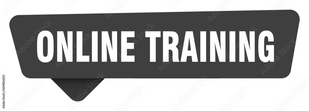 Fototapeta premium online training black sign isolated on transpatent background. online training sticker