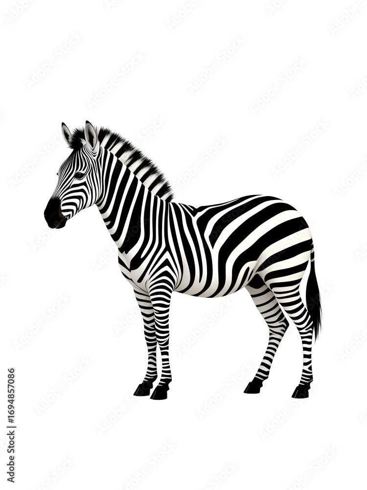 Fototapeta premium wallows zebra vector illustration isolated on white