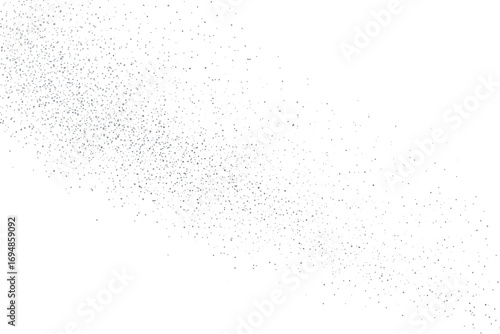 Abstract stream of shimmering particles on a transparent background, cosmic dust. Shiny scattering in the form of a stream. Star cluster. Stream of silver glitter for overlays, invitations