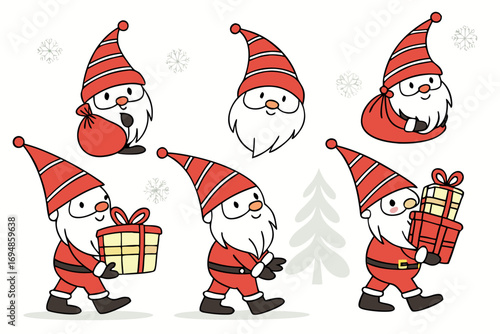 santa claus and snowman