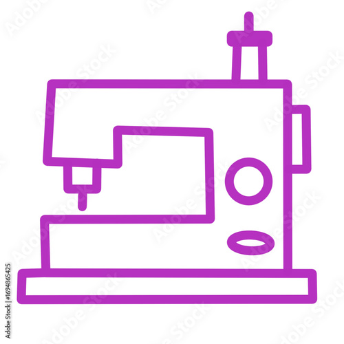 Stylish sewing machine icon ready for crafting and design projects