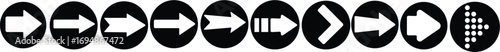 Art & IllustrationArrow icon set.Collection of black and line arrow icons for web design.Set different cursor arrow direction symbols in flat style. Pixel Perfect Vector Illustration.