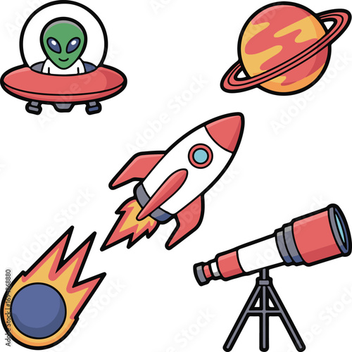 Cosmic Adventure Filled Icons Collection (1)