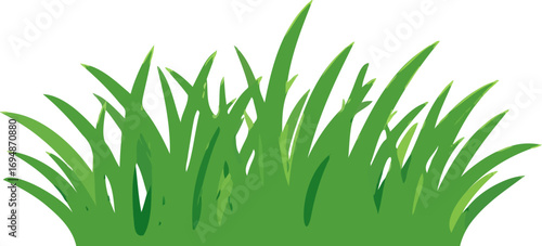 Green Grass Clump Illustration for Natural Designs and Spring Themes