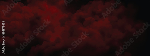 Red smoke vapor rising in gothic mysterious cinematic background