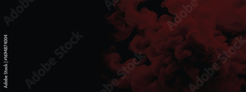Red smoky haze drifting in cinematic gothic horror style backdrop