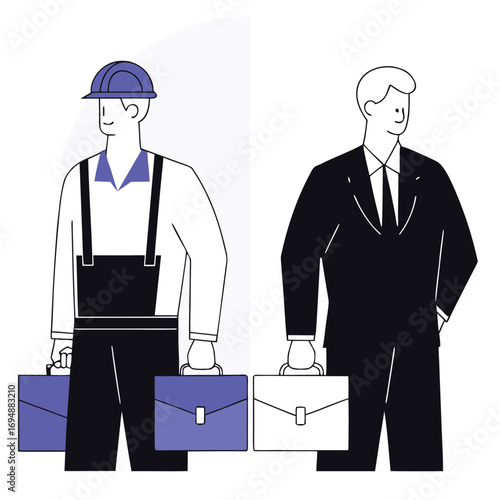 blue-collar-vs-white-collar-visual-comparison-isol.eps