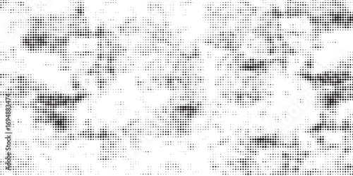 Black halftone gradient dot patterns background