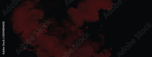 Scary horror effect with red smoke rising in eerie cinematic scene