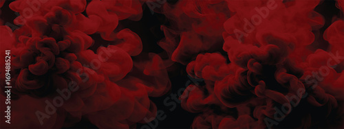 Gothic moody abstract background with crimson colored smoke haze