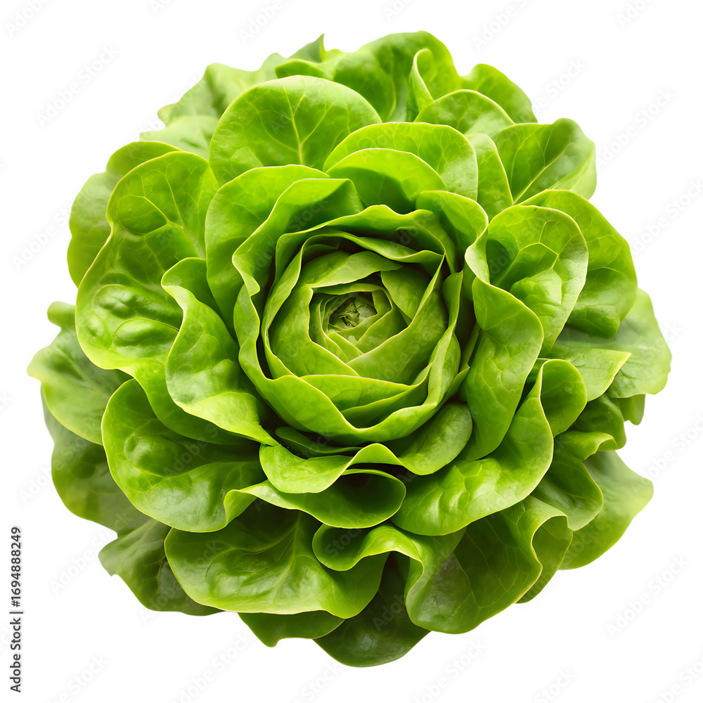 Fototapeta premium Lettuce head isolated on white background
