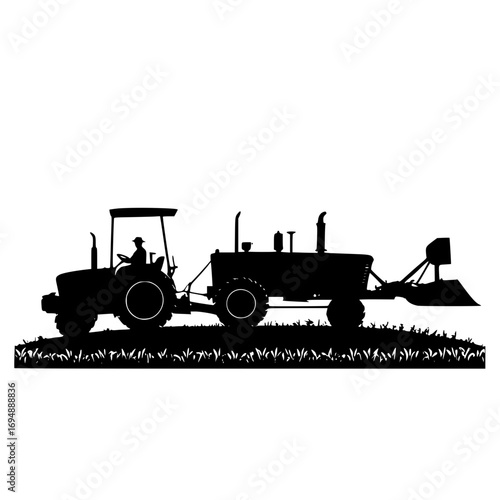tractor on a field