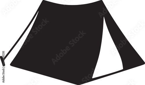 Camouflage tent silhouette vector design for camping, military, outdoor, survival, and adventure art.