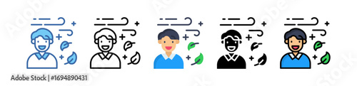 Fresh Air Icon Multi Style Illustration