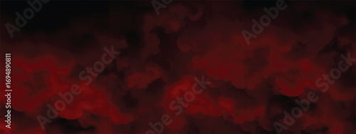 Abstract gothic style horror background with thick red smoky haze