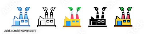 Carbon Neutral Icon Multi Style Illustration
