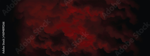 Abstract gothic style horror background with thick red smoky haze