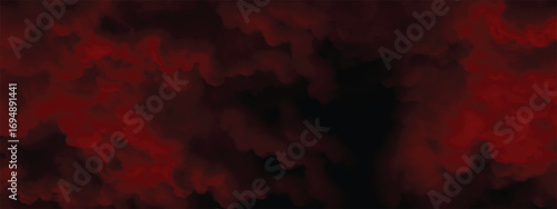 Spooky red vapor swirling across dark space with gothic atmosphere