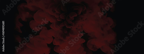 Mysterious horror themed atmosphere with swirling red smoke texture