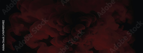 Dark textured background with mysterious swirling red vapor design