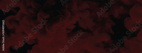 Abstract red vapor cloud forming intense spooky horror background