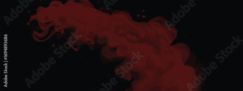 Intense dangerous looking red smoke cloud for cinematic background use