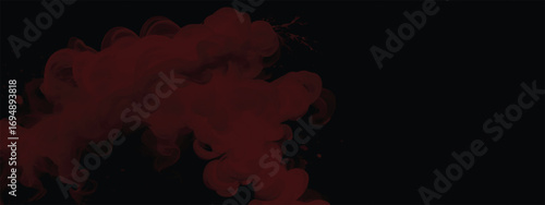 Crimson smoke texture creating dramatic gothic cinematic background effect