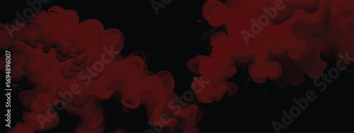 Horror themed background with dark red smoke rising in mysterious way