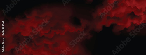Red haze effect covering dark space creating abstract textured background