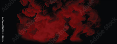 Intense dark atmospheric effect with dense crimson smoke cloud texture