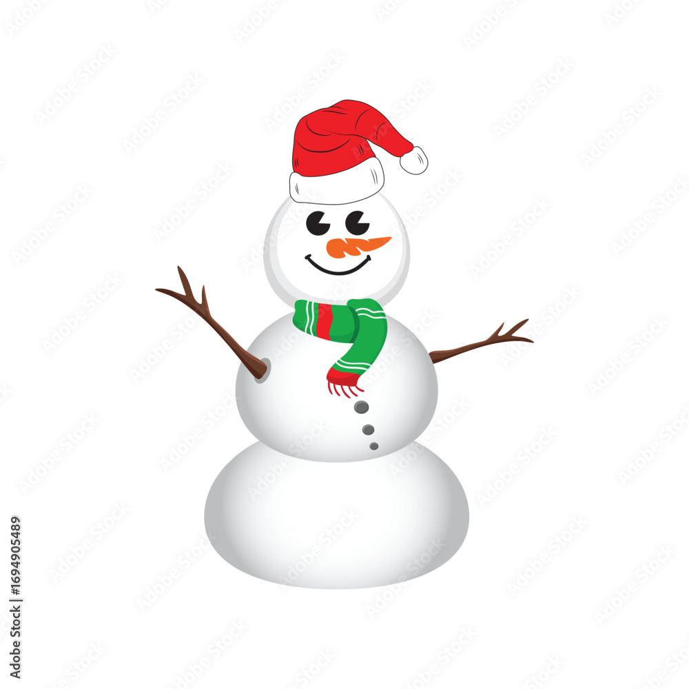 Fototapeta premium snowman vector for christmas 