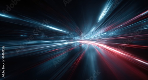 Abstract city lights blur