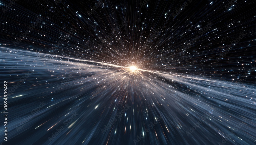 Obraz premium Cosmic explosion radiating outwards
