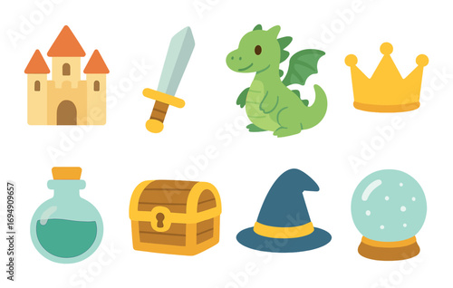 Colorful musical instrument icons: guitar, piano, drums, microphone, and more