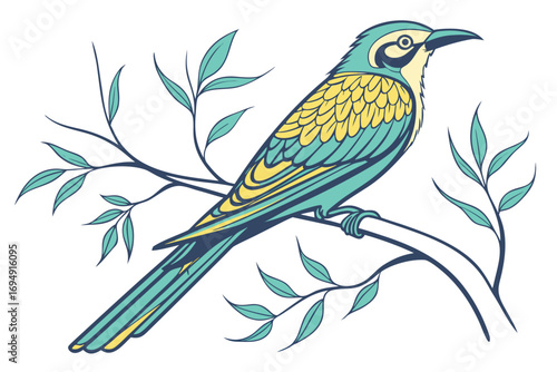 vector illustration of a bird