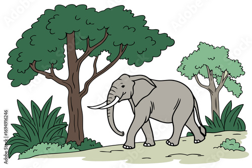 elephant in the forest