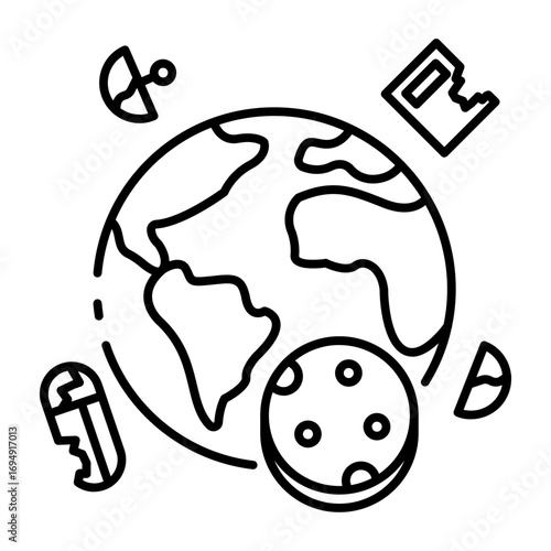 This Space junk icon is suitable for Space and Galaxy, etc.