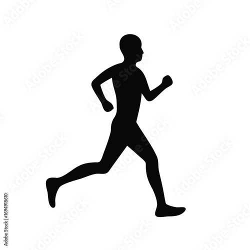 Silhouette of a runner, depicting speed, endurance and physical activity clearly